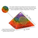 7 Chakra Crystal Orgone Pyramid for Car - 70 mm