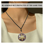 Amethyst Crystal Orgone Pendant - Chakra Metatron Cube