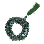 Moss Agate Japa Mala (Hand Knotted)
