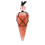 Strawberry Quartz Pendulum Pendant Necklace (Macrame)