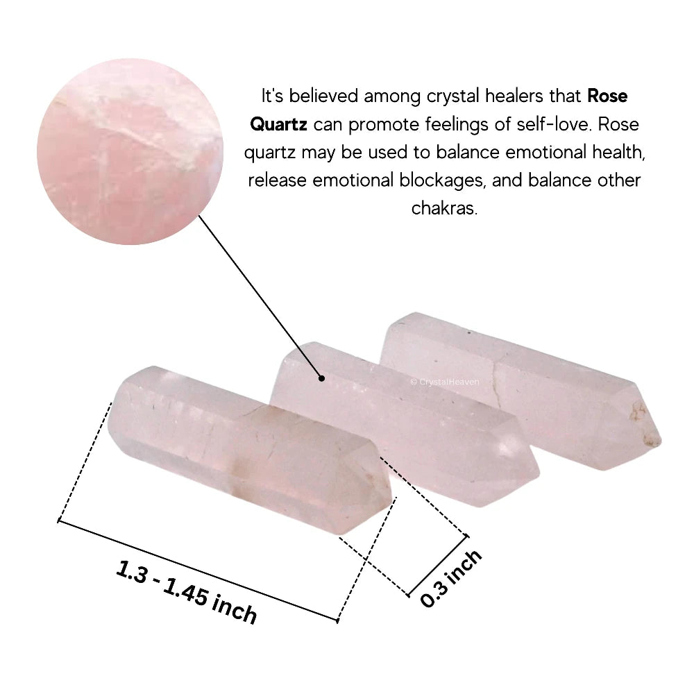 Rose Quartz Pencil Points (Set of 3)