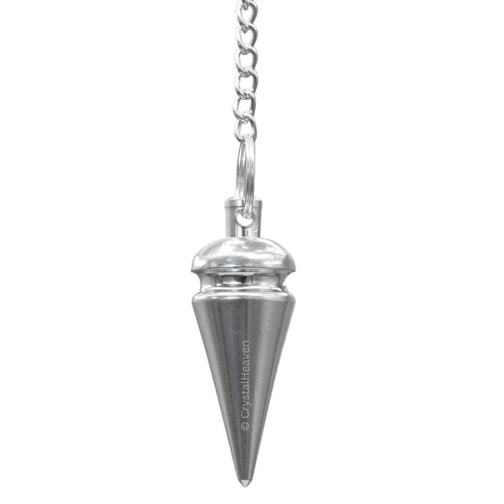 Metal Brass Pendulum - Silver Head Ring Cone (MP52)