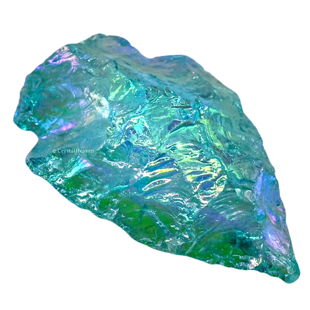 Aqua Aura Quartz Arrowhead - 1" to 1.5" (5 Pieces)