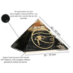 Shungite Orgone Pyramid (Horus Eye)