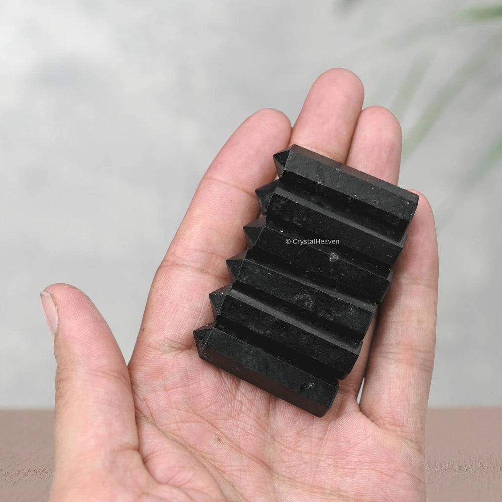 Black Tourmaline Pencil Points (Set of 10)