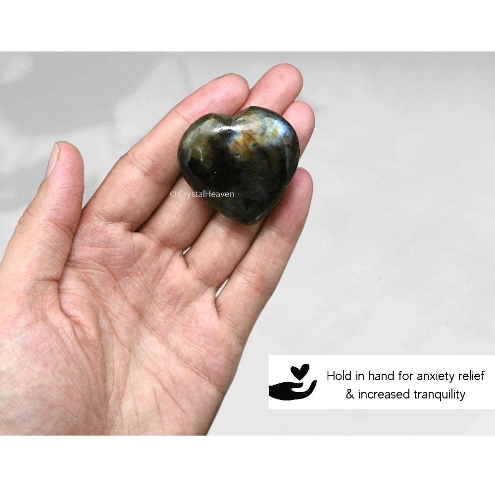 Labradorite Heart