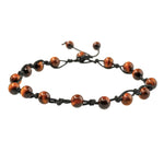 Red Tiger Eye Anklet (Hand Knotted)