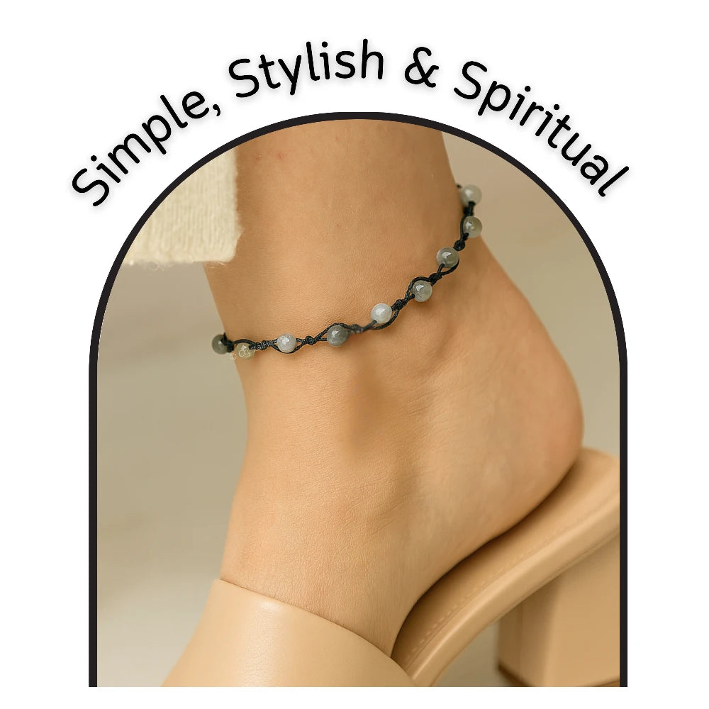 Labradorite Anklet (Hand Knotted)