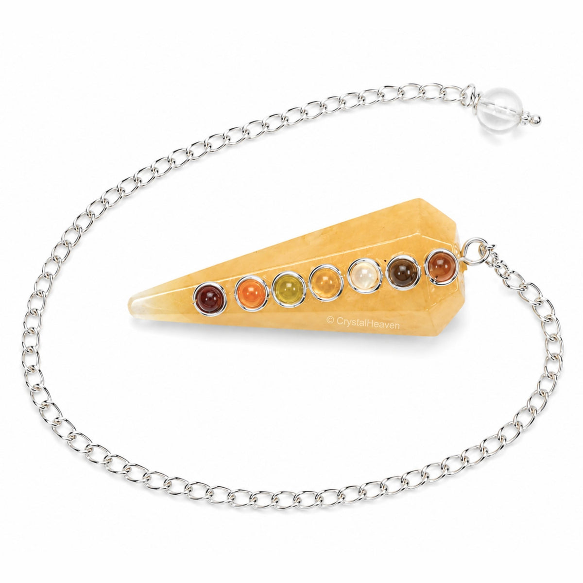Yellow Aventurine Pendulum with Chakra Beads