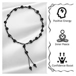 Black Obsidian Anklet (Hand Knotted)