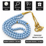 Angelite Crystal Tasbih (Gold)