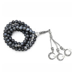 Larvikite Crystal Tasbih (Silver)