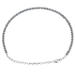 Labradorite Bracelets - 2mm Faceted Beads (Silver)
