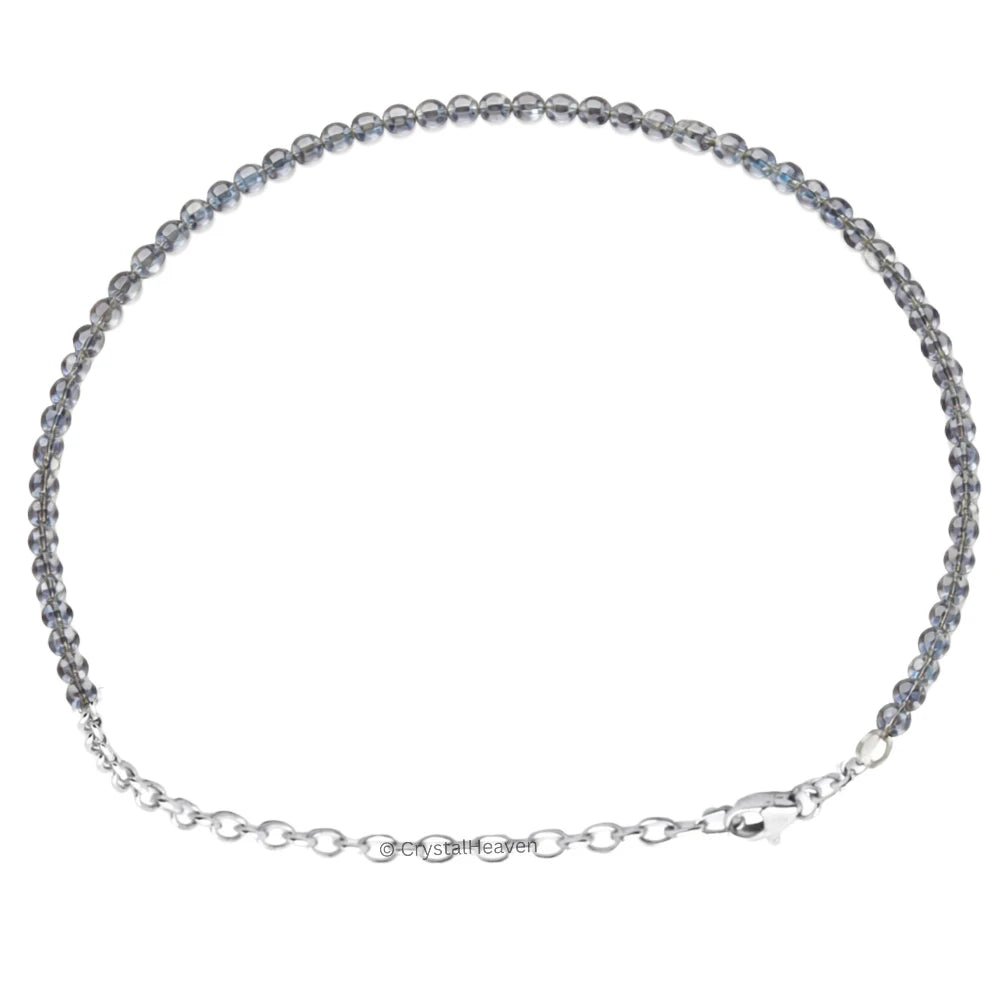Labradorite Bracelets - 2mm Faceted Beads (Silver)