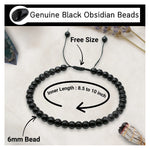 Black Obsidian Anklet (Without Knot)