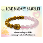 Love and Money Bracelet with Buddha Charm (Gold)
