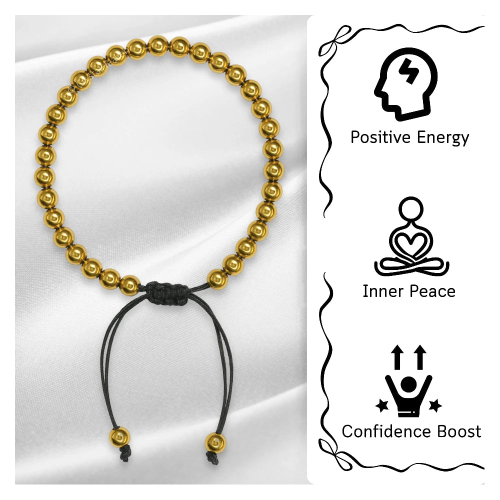 Golden Hematite Anklet (Without Knot)