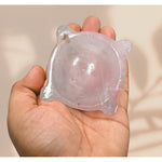 Rose Quartz Crystal Diya - 4 Batti