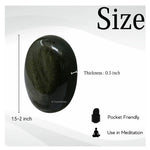 Golden Sheen Obsidian Palm Stone