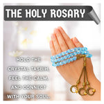 Blue Mermaid Glass Crystal Tasbih (Gold)