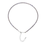 Labradorite Anklet - 2mm Faceted Beads (Silver)