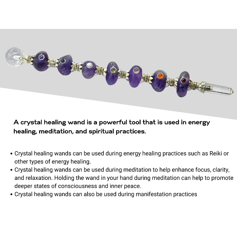 Amethyst Crystal Tumbled Healing Stick