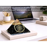 Shungite Orgone Pyramid (Seed Of Life)