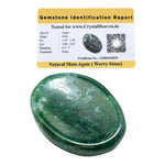 Moss Agate Worry Stone