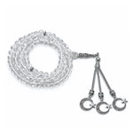 Clear Quartz Crystal Tasbih (Silver)
