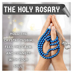 Blue Hematite Crystal Tasbih (Silver)