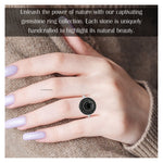 Black Onyx Ring (Silver/Round)