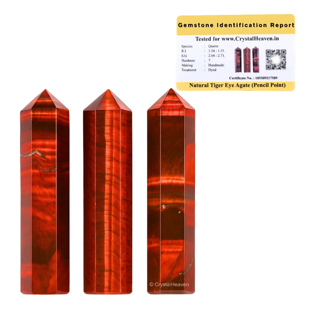Red Tiger Eye Pencil Points (Set of 10)