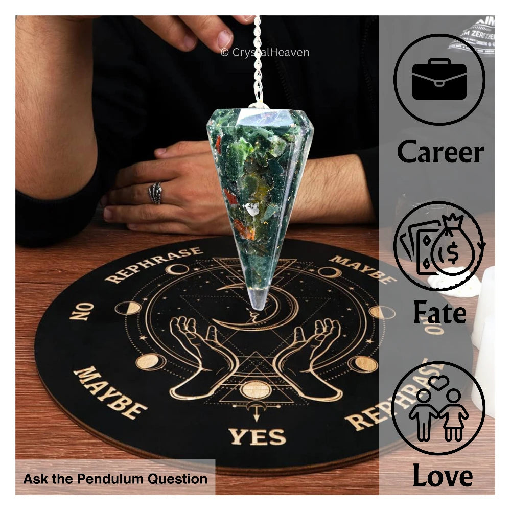Bloodstone Crystal Orgone Pendulum