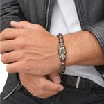 Smoky Quartz with Buddha Bracelet (Elastic)