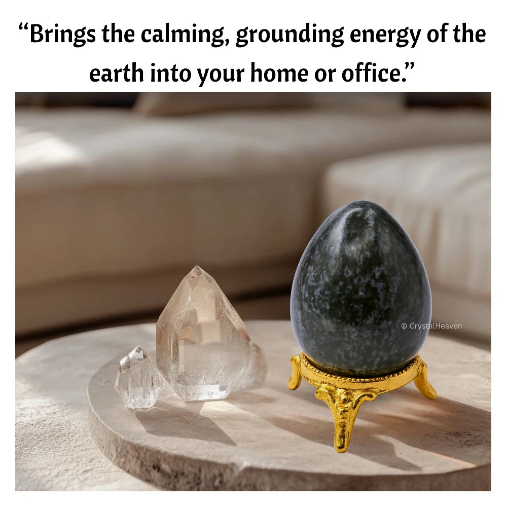 Indigo Gabbro Crystal Egg Stone
