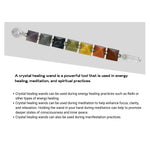 7 Chakra Crystal Pyramid Healing Stick (Horizontal wise)