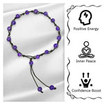 Amethyst Anklet (Hand Knotted)