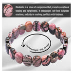 Rhodonite Faceted Beads Bracelet - Oval Stone