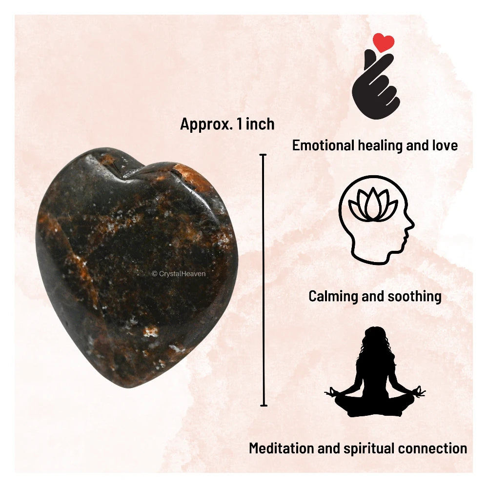 Garnet Mini Heart (Pack of 2)