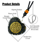 Shungite Necklace - Flower of Life(Heart)
