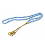 Angelite Crystal Tasbih (Gold)