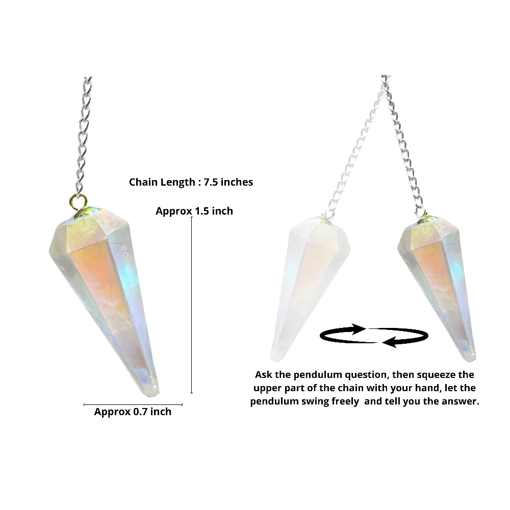 Angel Aura Quartz Pendulum