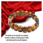 Tiger Eye Faceted Beads Bracelet - Oval Stone
