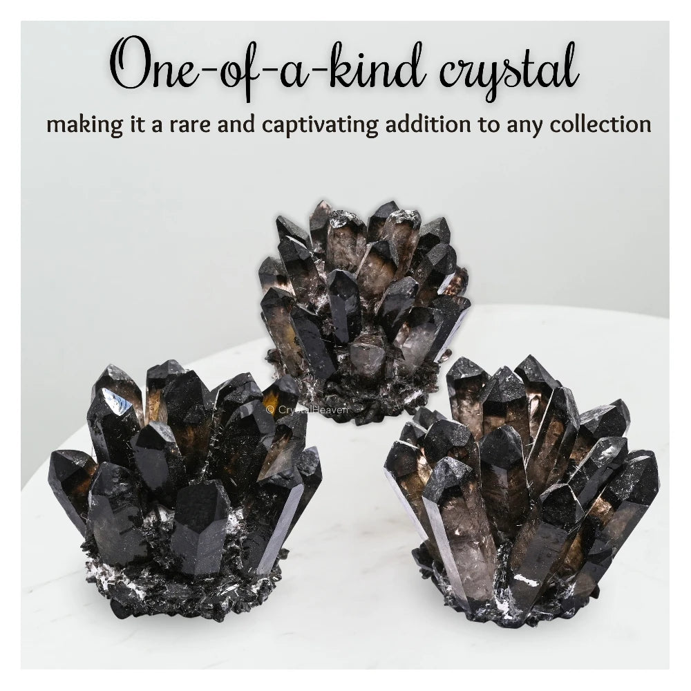 Smoky Quartz Crystal Cluster Points