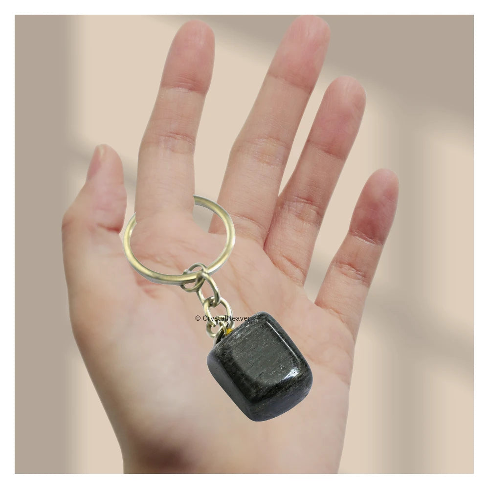 Blue Aventurine Crystal Keychain (Tumbled)