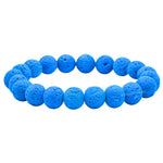 Blue Lava Stone Bracelet (Elastic)