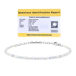 Rainbow Moonstone Bracelets - 2mm Faceted Beads (Silver)