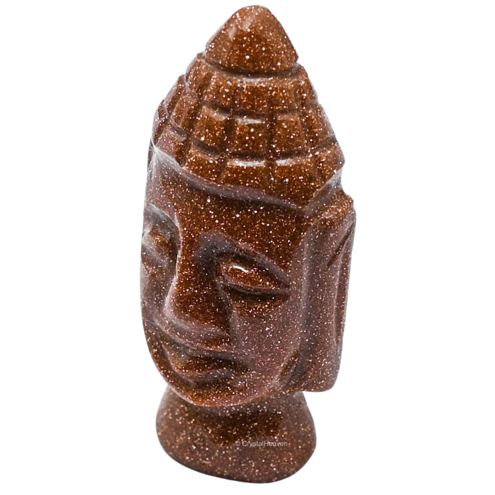 Red Goldstone Buddha Head