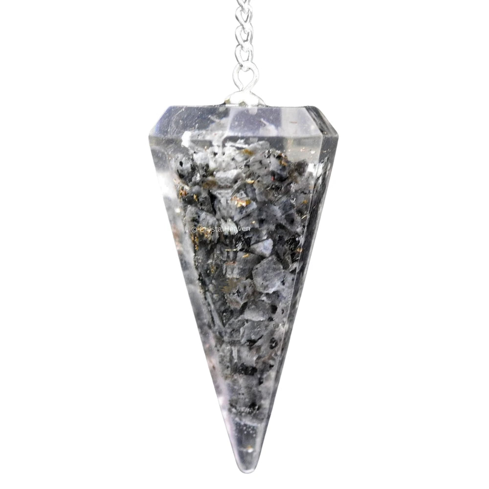 Larvikite Crystal Orgone Pendulum