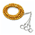 Yellow Jasper Crystal Tasbih (Silver)